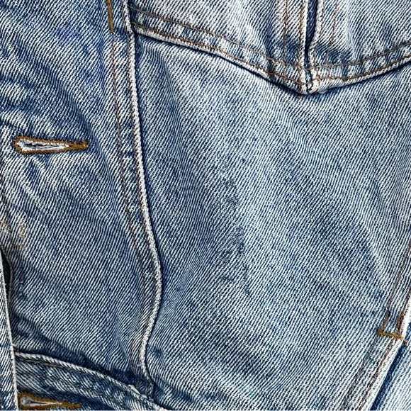 Vintage PARASUCO 90s Oversized Trucker Chore Denim Jean Jacket - Picture 12 of 14